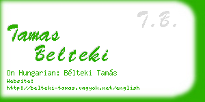 tamas belteki business card