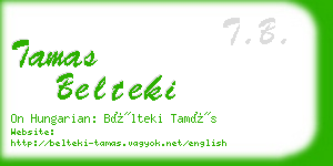 tamas belteki business card